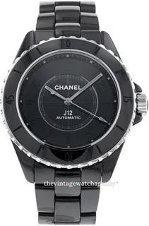 Chanel J12 H6185 Black ceramic Black