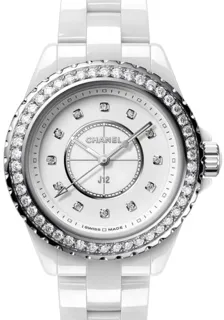 Chanel J12 H6418 Ceramic and Stainless steel White