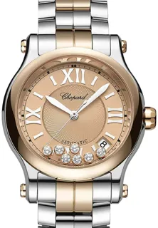 Chopard Happy Sport 278559-6019 Red gold$Stainless Steel Golden