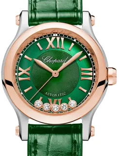 Chopard Happy Sport 278573-6032 Red gold$Stainless Steel Green