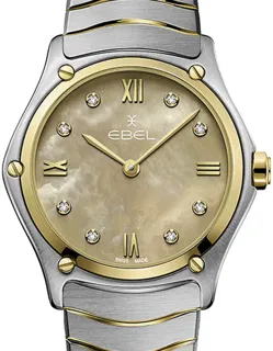 Ebel Sport Classic 1216488A 29mm Yellow gold and Stainless steel Beige