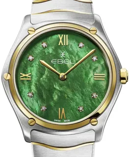 Ebel Sport Classic 1216545 33mm Yellow gold and Stainless steel Green