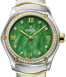 Ebel Sport Classic 1216555 24mm Yellow gold and Stainless steel Green