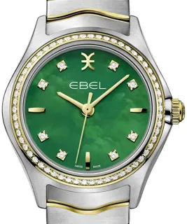 Ebel Wave 1216516 30mm Yellow gold and Stainless steel Green