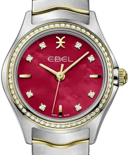 Ebel Wave 1216553 30mm Yellow gold and Stainless steel Red