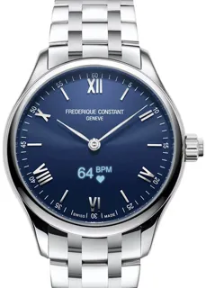 Frédérique Constant Horological Smartwatch FC-287N5B6B Stainless steel Blue