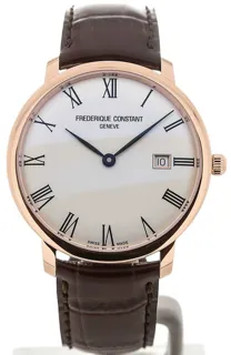 Frédérique Constant Slimline FC-306MR4S4 Red gold$Stainless Steel White