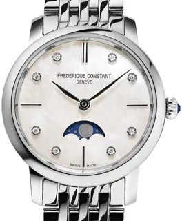 Frédérique Constant Slimline FC-206MPWD1S6B Stainless steel White