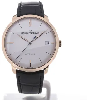 Girard-Perregaux 1966 49527-52-131-bk6a 41mm Rose gold Silver