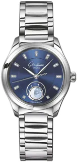 Glashütte Serenade Luna 1-35-14-03-02-14 Stainless steel Blue