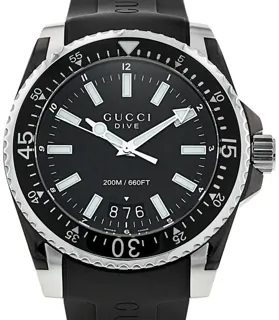 Gucci Dive YA136204 Stainless steel Black