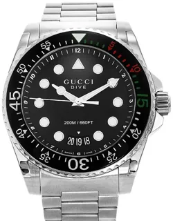 Gucci Dive YA136208 Stainless steel Black