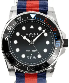 Gucci Dive YA136210 Stainless steel Black