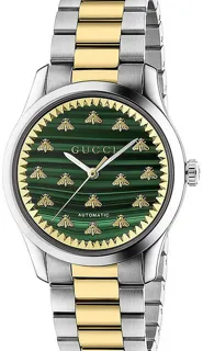 Gucci G-Timeless YA1264212 Yellow gold and Stainless steel Green