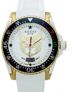 Gucci Gucci Dive YA136322 Stainless steel and PVD White