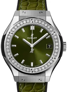 Hublot Classic Fusion Quartz 581.NX.8970.LR.1104 Titanium Green