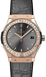 Hublot Classic Fusion Quartz 581.OX.7081.LR.1104 Rose gold Gray