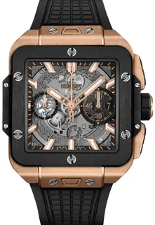 Hublot Square Bang Unico 821.OM.0180.RX Yellow gold Gray