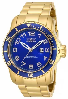 Invicta Pro Diver 15347 48mm 18kt Gold Ion-plated Stainless Steel Blue