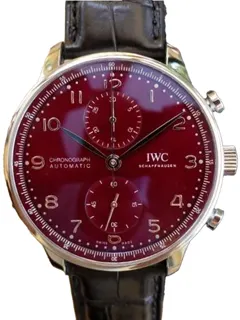 IWC Portugieser IW371616 Stainless steel Red