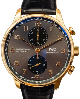 IWC Portuguese Chronograph IW371610 Yellow gold Gray