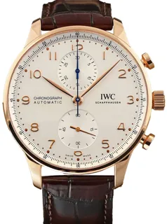 IWC Portuguese Chronograph IW371611 Yellow gold Silver