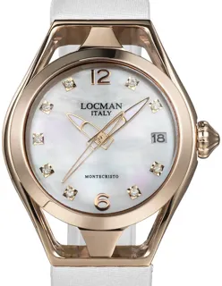 Locman Montecristo 0526R14D-RRMWIDRW 35mm Stainless steel and PVD White