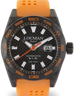 Locman Stealth 0216V1-CBCBNKOS2O 46mm Carbon$Titanium Black