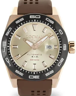 Locman Stealth 0215V6- RKAV5NS2N 46mm Stainless steel Champagne