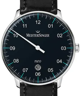 MeisterSinger Neo Plus NE402T Stainless steel Black