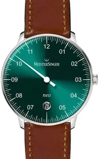 MeisterSinger Neo Plus NE419D_LTHR Stainless steel Green