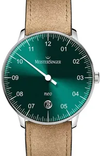 MeisterSinger Neo NE919D_LTHR Stainless steel Green