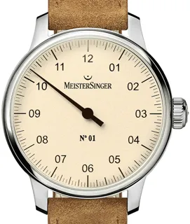 MeisterSinger N° 01 AM3303_SV03 Stainless steel Beige