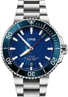 Oris Aquis 01 733 7766 4185-Set Stainless steel Blue