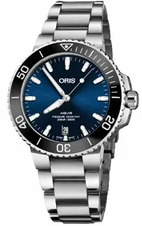 Oris Aquis Date 01 733 7732 4135 Ceramic and Stainless steel Dark Blue