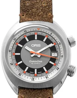 Oris Chronoris 01 733 7737 4053-07 5 19 43 39mm Stainless steel Gray