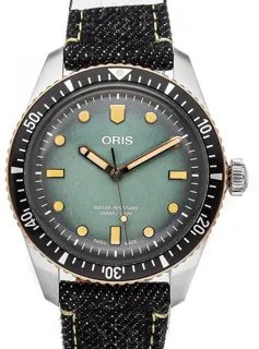 Oris Divers 65 01 733 7707 4337-Set Stainless steel Green