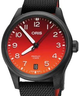 Oris ProPilot 01 400 7784 8786 set 41mm Carbon fiber Orange