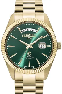 Roamer Primeline Daydate 981662 58 75 90 Stainless steel Green