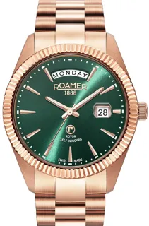 Roamer Primeline Daydate 981662 49 75 90 Stainless steel Green