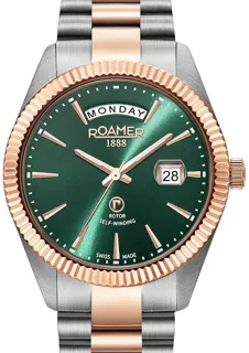 Roamer Primeline Daydate 981662 47 75 90 Stainless steel Green