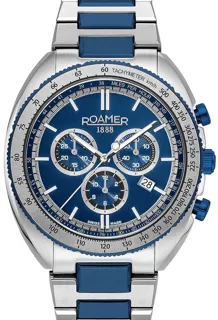 Roamer Power Chrono 868837 42 45 70 44mm Stainless steel Blue