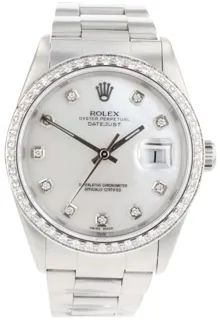 Rolex Datejust 16200 36mm Stainless steel mother of pearl$silver