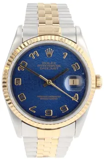 Rolex Datejust 36 16233 Yellow gold and Stainless steel blue