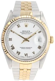 Rolex Datejust 36 16233 Yellow gold and Stainless steel White