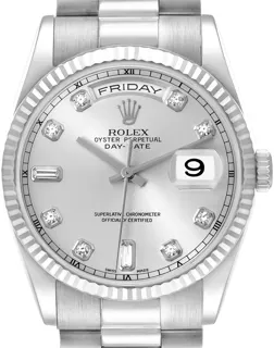 Rolex Day-Date 36 118239 White gold Silver