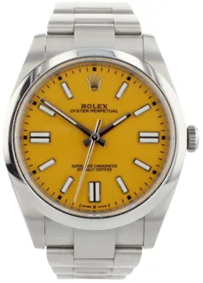 Rolex Oyster Perpetual 41 124300 Stainless steel Golden and Yellow