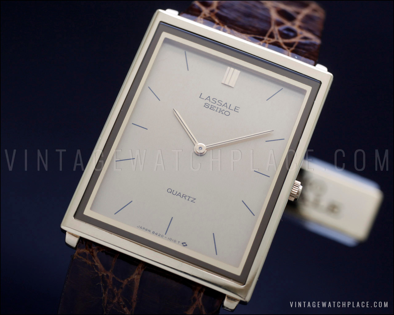 Seiko Lassale Blue Crystal Gold Tone Ladies Wristwatch New