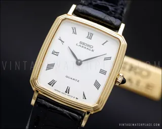 Seiko Lassale Stainless steel and Gold-plated White