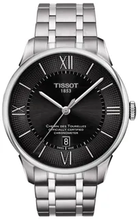 Tissot Chemin Des Tourelles T099.408.11.058.00 42mm Stainless steel Black